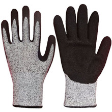 Guantes negros del nitrilo del corte 5 resistente al corte / aceite resistente a nivel 5 para trabajar